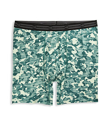 Big & Tall Harbor Bay Abstract Camo Performance Boxer Briefs - Bayberry
