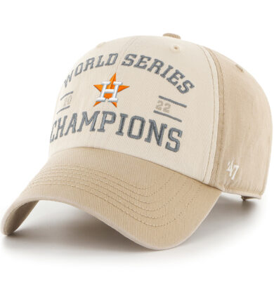 Men's '47 Khaki Houston Astros 2022 World Series Champions High Point Clean Up Adjustable Hat