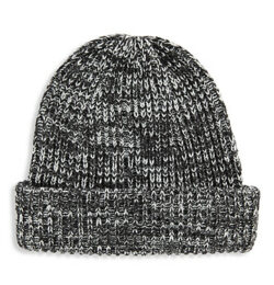 Big & Tall New York Accessory Group Marled Cuffed Knit Hat - Black Marl