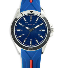 Big & Tall Synrgy Watch with Silicone Strap - Navy/Red