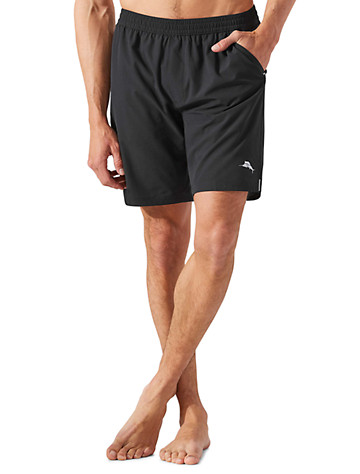 Big & Tall Tommy Bahama Monterey Coast Hybrid Shorts - Black