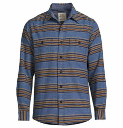 Blake Shelton x Lands' End Big Traditional Fit Rugged Work Shirt - Blue - L
