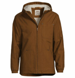 Blake Shelton x Lands' End Men's Big and Tall Sherpa Lined Canvas Jacket - Brown - LT
