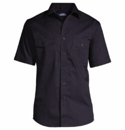 Men's Big Short Sleeve Straight Collar Work Shirt - Lands' End - Blue - L