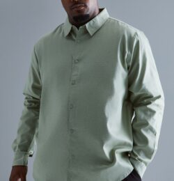Mens Plus Lightweight Long Sleeve Shirt - Green