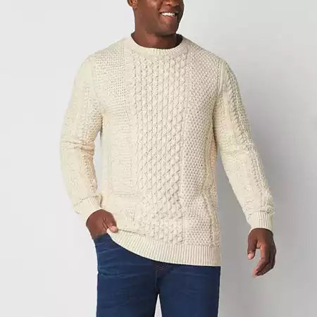 Mutual Weave Big & Tall Fisherman Pullover Sweater