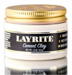 1.5 oz Layrite Cement Clay Hair - Pack of 3 w/ SLEEKSHOP Teasing Comb