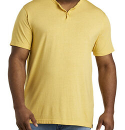 Big & Tall Lucky Brand Burnout Notch Neck T-Shirt - Mineral Yellow