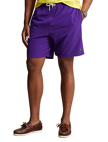 Big & Tall Polo Ralph Lauren Traveler Swim Trunks - Purple Rage