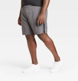 Men's Big Lined Run Shorts 9" - All in Motion™ Gray L
