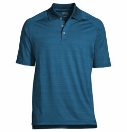 Men's Big Rapid Dry Tonal Stripe Polo Shirt - Lands' End - Blue - L