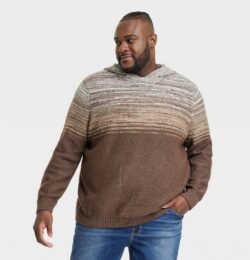 Men's Big & Tall Hooded Pullover Sweater - Goodfellow & Co™ Brown MT