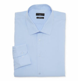 Shaquille O'Neal G Big and Tall Mens Regular Fit Stretch Fabric Long Sleeve Dress Shirt, 20 34-35, Blue