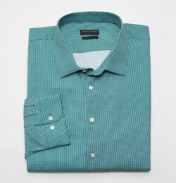 Shaquille O'Neal G Big and Tall Mens Regular Fit Stretch Fabric Long Sleeve Dress Shirt, 20 36-37, Blue