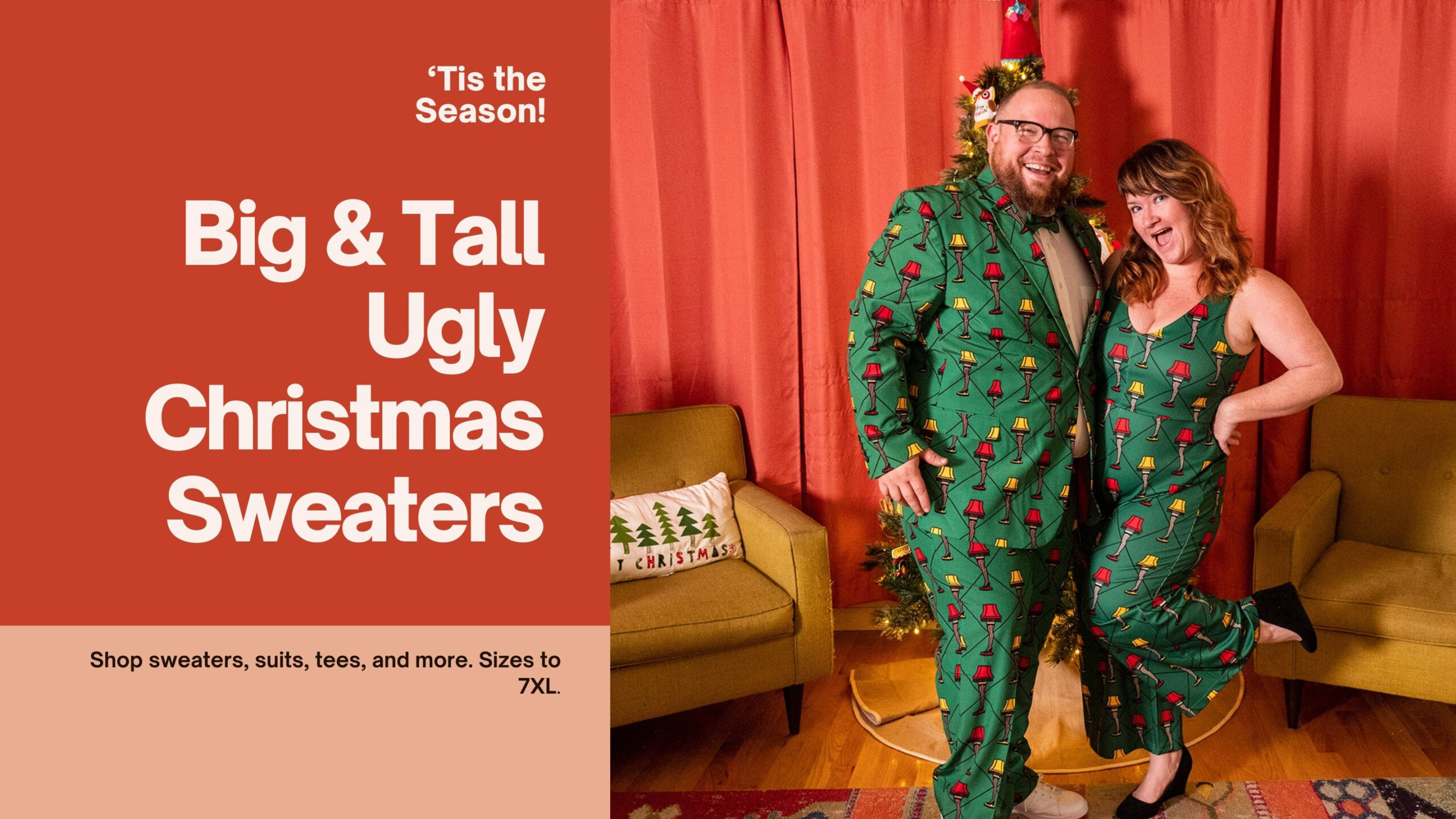 Big & Tall Ugly Christmas Suits & Sweaters