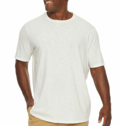 mutual weave Big and Tall Mens Crew Neck Short Sleeve T-Shirt, X-large Tall, White