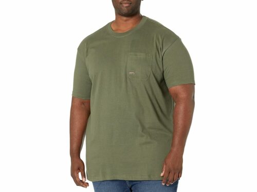 Ariat Big Tall Rebar Cotton Strong American Outdoors T-Shirt (Beetle) Men's Clothing