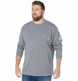 Tyndale FRC Big Tall Long Sleeve T-Shirt (Gray) Men's Clothing