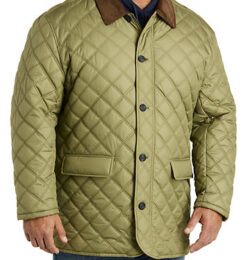 Big & Tall Brooks Brothers Quilted Walking Coat - Olive Green