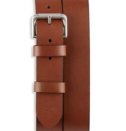Big & Tall Polo Ralph Lauren Leather Saddle Patch Belt - Tan