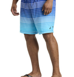 Big & Tall Nautica Ombr Striped Swim Shorts - Bright Cobalt