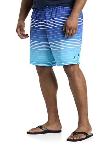 Big & Tall Nautica Ombr Striped Swim Shorts - Bright Cobalt