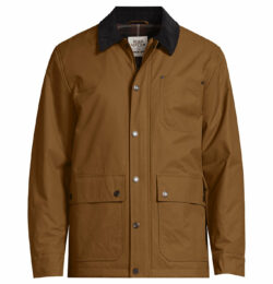 Blake Shelton x Lands' End Men's Big and Tall Flannel Lined Waxed Cotton Chore Jacket - Brown