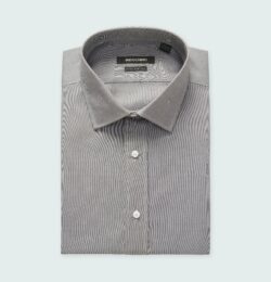 Indochino Men's Custom Hailey Cotton Stretch Gray Shirt Cotton/Spandex