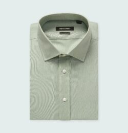 Indochino Men's Custom Hailey Cotton Stretch Light Sage Green Shirt Cotton/Spandex