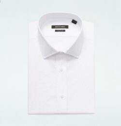 Indochino Men's Custom Halesworth Peak Stitch White Shirt 100% Cotton