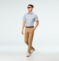 Indochino Men's Custom Halton Khaki Chino Brown Pants 100% Cotton