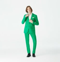 Indochino Men's Custom Harrogate Green Suit Wool/Cashmere