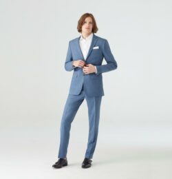Indochino Men's Custom Harrogate Light Blue Suit Wool/Cashmere