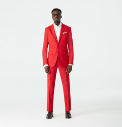 Indochino Men's Custom Harrogate Red Suit Wool/Cashmere