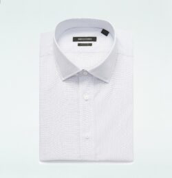 Indochino Men's Custom Harrow Stripe Gray Shirt 100% Cotton