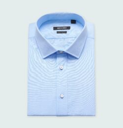 Indochino Men's Custom Hawthorn Soft Blue Shirt 100% Cotton