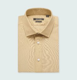 Indochino Men's Custom Hawthorn Soft Khaki Brown Shirt 100% Cotton