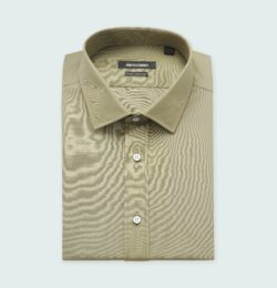 Indochino Men's Custom Hawthorn Soft Olive Shirt 100% Cotton