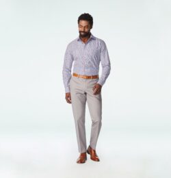 Indochino Men's Custom Houndslow Gray Chino Pants 100% Cotton