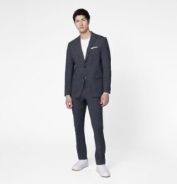 Indochino Men's Custom Howell Wool Stretch Gray Blazer Wool/Spandex