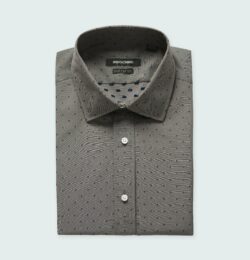 Indochino Men's Custom Hyde Dobby Gray Shirt 100% Cotton
