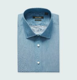 Indochino Men's Custom Lea Washed Light Blue Shirt 100% Cotton