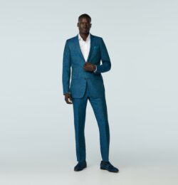 Indochino Men's Custom Madesimo Linen Teal Suit