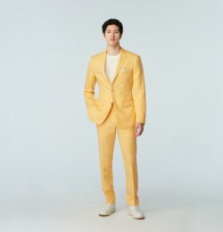 Indochino Men's Custom Madesimo Linen Yellow Suit