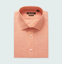 Indochino Men's Custom Sudbury Cotton Linen Apricot Yellow Shirt