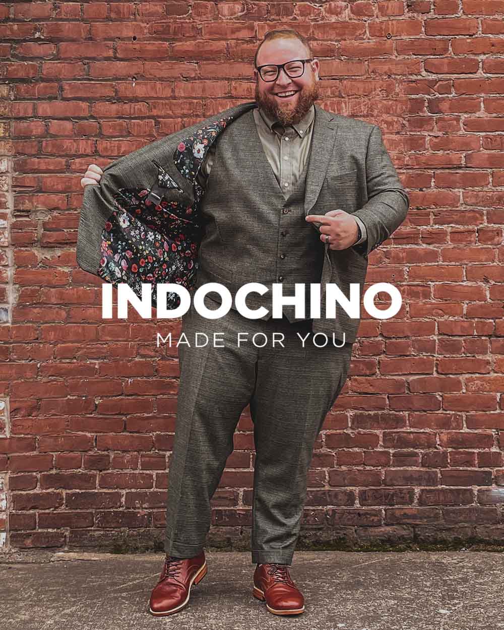 Shop Indochino big & tall suits at Chubstr