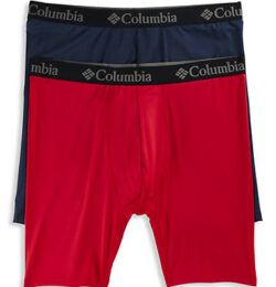 Big & Tall Columbia 2-pk Performance Boxer Briefs - Red Navy