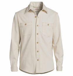 Blake Shelton x Lands' End Big and Tall Traditional Fit Rugged Work Shirt - Ivory