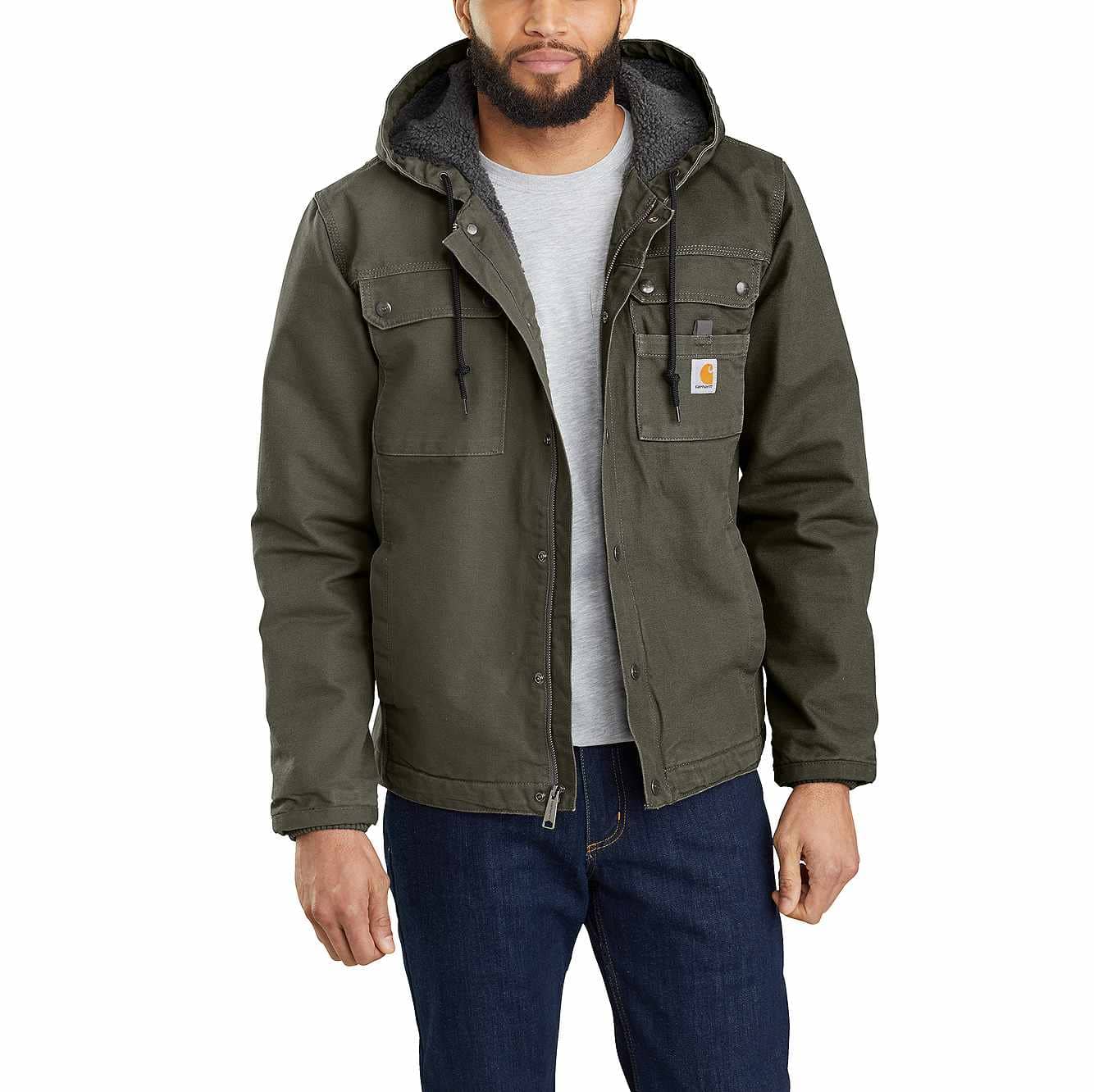 Carhartt Men's Sherpa-Lined Utility Jacket Relaxed Fit Washed