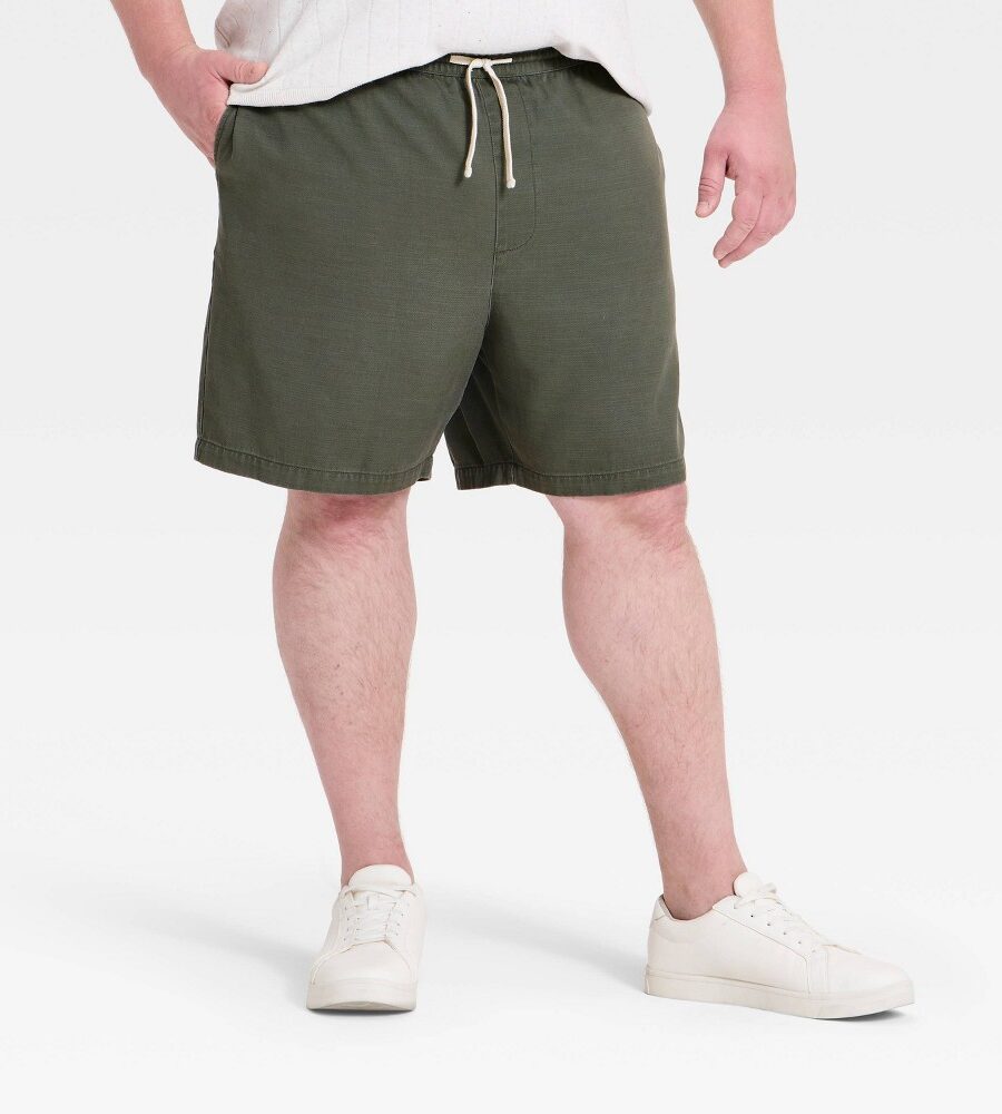Men's Big & Tall 7" Elevated Shorts - Goodfellow & Co™ Olive Green 3XL